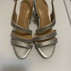 Naturalizer Silver Women's Strappy Sandals